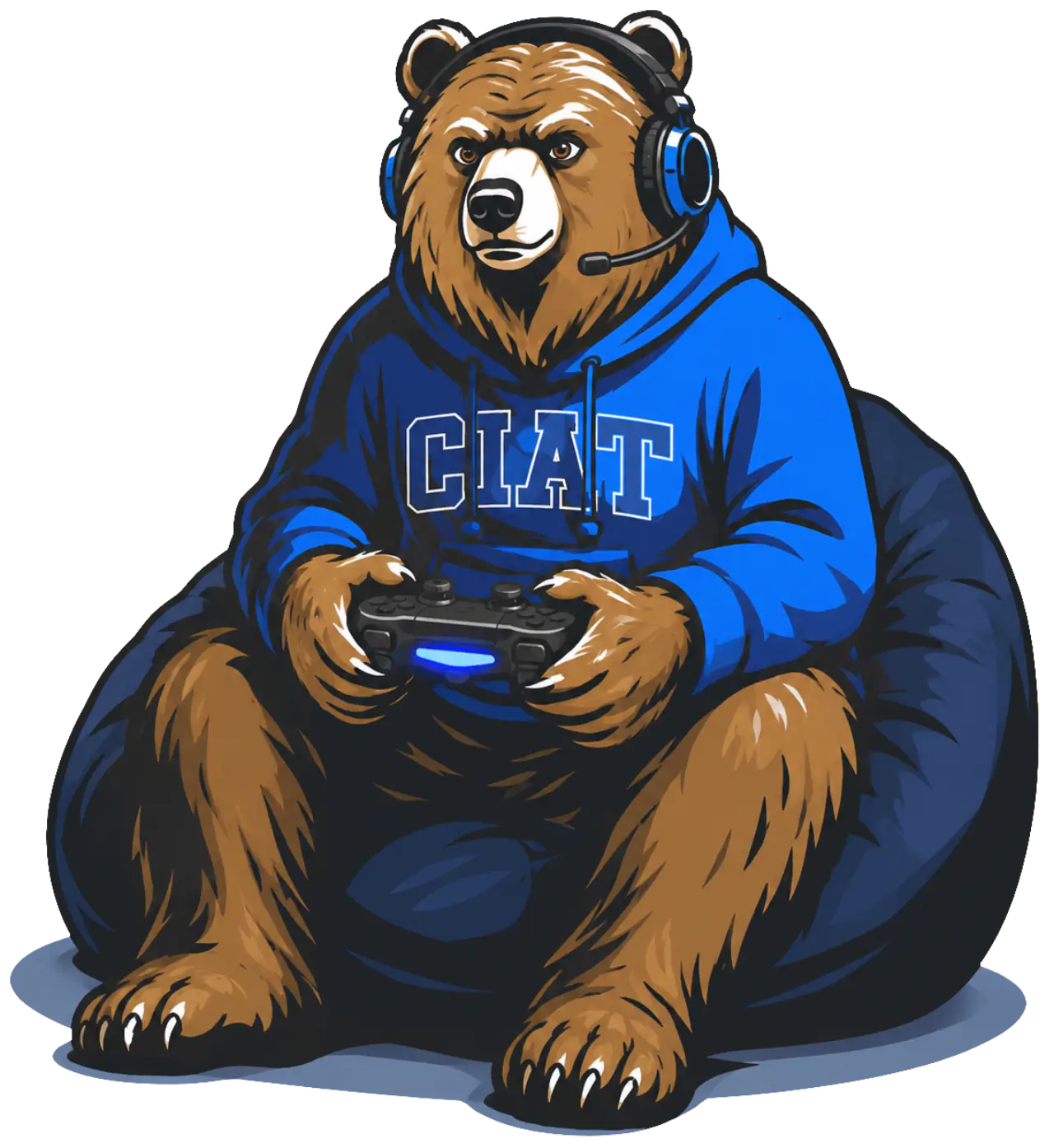 CIAT Grizzly Gaming Bear mascot graphic