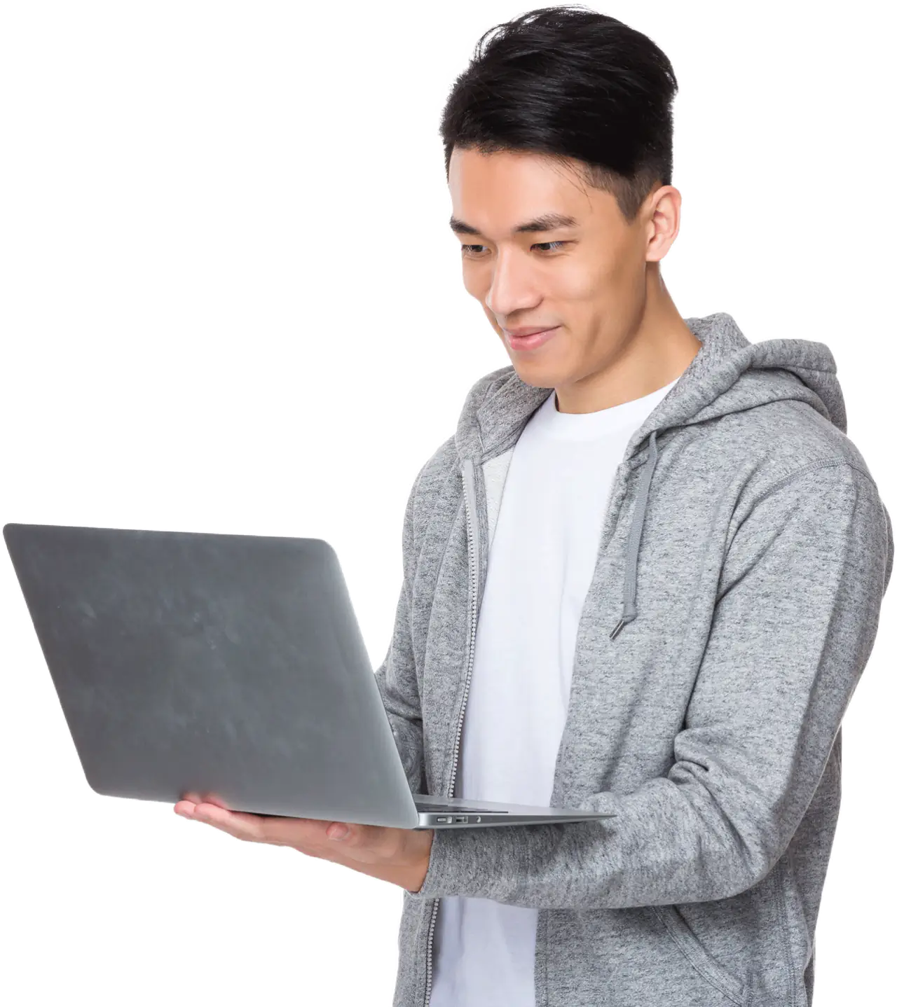 CIAT student working on a computer