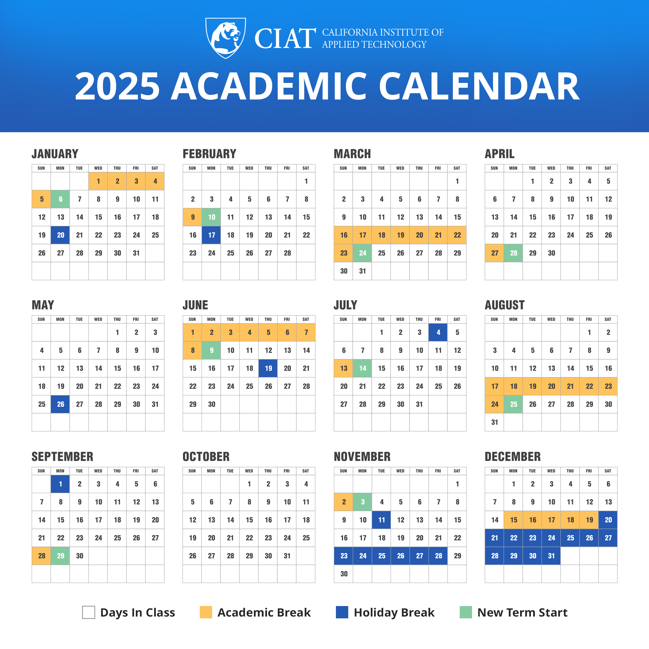 Academic Calendar 2025